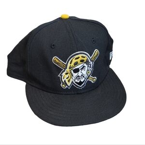 New Era Pittsburgh Pirates baseball hat Men's Size 7 3/4 black